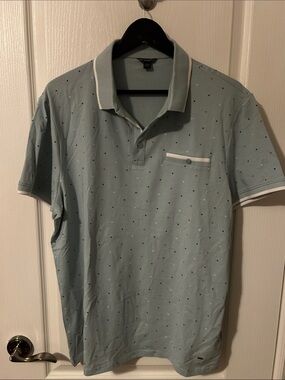 Guess Men's Polo with White-Trim Collar